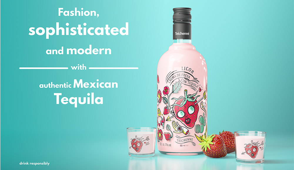 Spirit made from tequila & crema de fresa - LiveCava